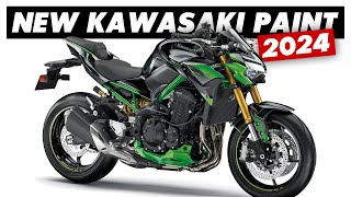 New 2024 Kawasaki Colours Announced Z900 ZH2 ZX10R amp More [upl. by Lilahk]