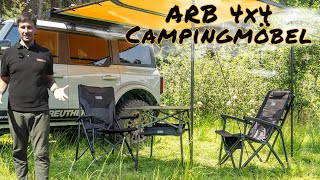 Die neuen ARB 4x4 Campingmöbel Pinnacle und Base Camp [upl. by Egni388]