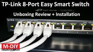 TP Link TLSG108E 8 Port Smart Gigabit Switch Unboxing Review  Installation [upl. by Anayk]