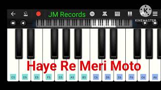 Haye Re Meri Moto  Diler KharkiyaHaryanvi Song Easy Piano 🎹 Tutorial By JM Records [upl. by Amara629]