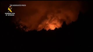 Wildfire rages in Canary island of Tenerife [upl. by Caraviello]