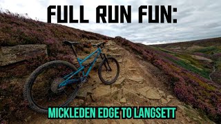 MTB Derbyshire Cut Gate  Mickleden Edge to Langsett Full Run Pretty much [upl. by Ardel]