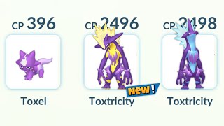 Using Toxel Amped amp Low key form Toxtricity Family in Pokemon GO Battle League [upl. by Lledyr513]