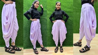 Samosa Salwar Cutting and Stitching  Dhoti Pant Tutorial [upl. by Ofelia]