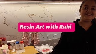 How To Make Coasters With Resin Art ☺️  Ruhis Channel  Resin Art  DIY  Craft  Ruhi Sahai 💞 [upl. by Babcock843]