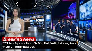 2024 Paris Olympics Team USA Wins First Gold in Swimming Relay on Day 1  Premier News USA [upl. by Ennayoj]