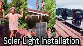 Solar light installation sa Farm [upl. by Ritz]