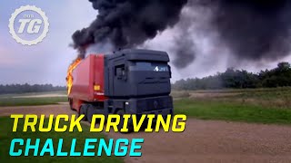 Truck Driving Challenge Part 1 Rig Stig amp Power Slide  Top Gear  BBC [upl. by Veal]