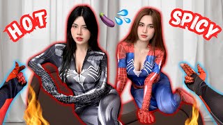 I love hot amp spicy SpiderGirls Sister 🌶Romantic Love Story by Spiderman ParkourPOV in Real Life [upl. by Dollar143]