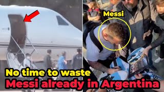 Messi Lands in Argentina ahead of November World Cup Qualifier Games [upl. by Baoj]