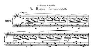 Catoire  quotEtude fantastiquequot from 4 Morceaux Op 12 AudioSheet Hamelin [upl. by Alat176]