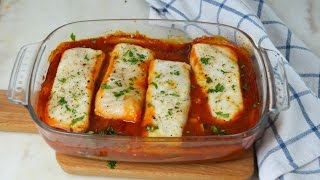 Merluza con tomate al horno ¡Fácil sana y deliciosa [upl. by Levina]