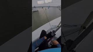 shorts POV Standard for the 1st time WAIT FOR IT 😂 CAPSIZE sailing lasersailing dinghy [upl. by Kappel]