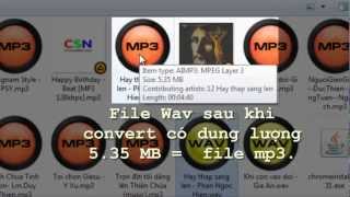 Convert mp3 to Wav with small size  doi duoi mp3 thanh wav khong tang dung luong [upl. by Aroel]