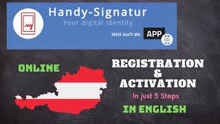 Aktivierung der HandySignatur Teil1  English [upl. by Aileon]