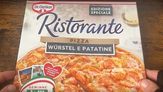 Dr Oetker Pizza Würstel e Patatine with Sausage Potato Chips and Fried Onions  JunkFoodHacker [upl. by Beacham3]