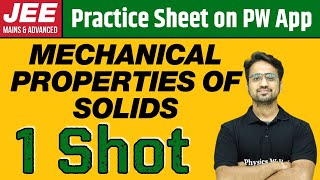 MECHANICAL PROPERTIES OF SOLIDS in 1 Shot  From Zero to Hero  JEE Main amp Advanced [upl. by Joselyn]