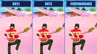 Fortnite Dx11 vs Dx12 vs Performance Mode Performance Comparison [upl. by Coombs]