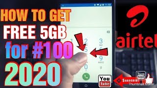 How to get free 5gb for N100 on Airtel Sim 2020 [upl. by Nonnahs754]