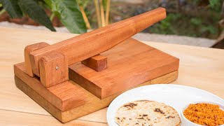 How to make Roti Maker at home  Wooden Roti machine  Pol Roti  Ruti Maker [upl. by Ayaros144]