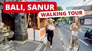 🇮🇩 Sanur BALI Indonesia from Main Street to Sanur BEACH 4K VIRTUAL WALKING TOUR [upl. by Peyton]