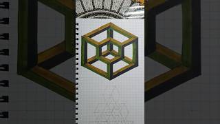 Amazing 3D Hexagonal Illusion 🥰 [upl. by Anniram]