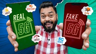 Real 5G vs Fake 5G In India⚡5G Cost Speed amp More  Everything You Need To Know [upl. by Burwell]