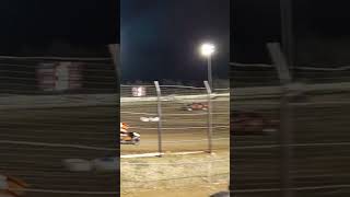 Multiple Sprint Cars flipping ASCS Dirtdown in TTown dirttrackracing sprintcar dirttrack [upl. by Lassiter]