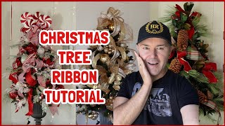 5 Ways To Add RIBBON To a CHRISTMAS TREE  The Best Ribboning Tutorial  Ramon At Home [upl. by Carleen]