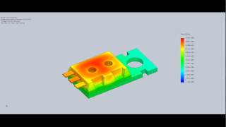 Transient Thermal Analysis study by Solidworks Simulation quotCosmosworksquot example 008 [upl. by Yornek]