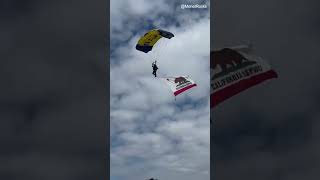 Navy parachutist lands on top of mom and child at SF fleet week [upl. by Upali866]