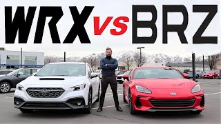 2023 Subaru WRX VS 2023 Subaru BRZ Im Shocked At Which One I Like More [upl. by Sampson]