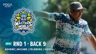 2024 PDGA Masters Disc Golf World Championships  MP40 R1B9  Rovere McCabe Feldberg Vicich [upl. by Annawd]