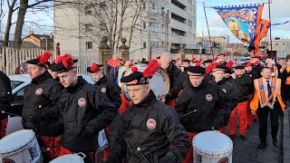 Carrickfergus Defenders flute band  Coatbridge Lol 303 Anniversary parade 3rd Feb 202 [upl. by Skipton510]