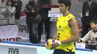 Copa do Mundo de Vôlei Masculino 2011 no Japão  Cuba 3 x 2 Brasil [upl. by Illyes193]