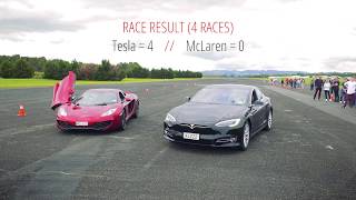 Tesla S P100D vs McLaren MP412C [upl. by Madeleine692]