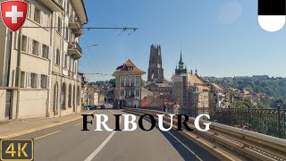 Driving Fribourg Switzerland 🇨🇭  4K City Drive [upl. by Churchill]