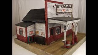 124 vintage Texaco Gas Station Diorama for sale on Ebay 002 [upl. by Anaizit]