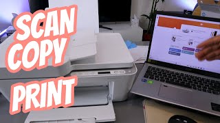 How to Scan Print amp Copy with HP Deskjet 4100e Series All in One Printer [upl. by Nhepets192]