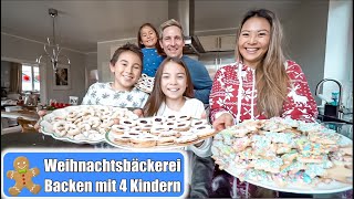 In der Weihnachtsbäckerei 🎄 Plätzchen backen mit 4 Kindern Linzer amp Vanillekipferl  Mamiseelen [upl. by Pelagi]