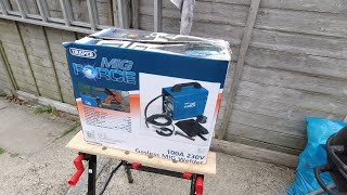 Draper MigForce 100 Gasless Mig Welder Unbox amp Review [upl. by Josy]