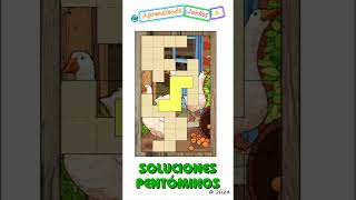 9000 Soluciones 60 Rompecabezas Matemático de Pentóminos Shorts puzzlegames [upl. by Ennasil]