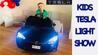 CAN A KIDS TESLA DO A LIGHT SHOW [upl. by Eeimaj]