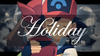 Satoshi amp Haruka ft Shu and Kasumi「Holiday」Advanceshipping ft Contest and Poke【AMV】 [upl. by Narbig]