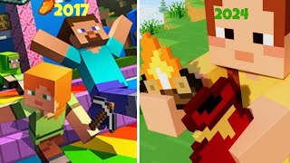 All Minecraft Update Trailers from  112  122 [upl. by Alvinia]