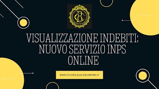 Visualizzazione indebiti nuovo servizio INPS online [upl. by Ecinwahs]