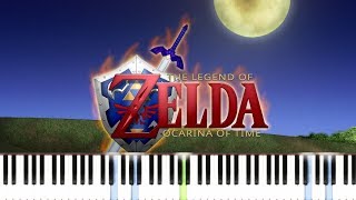 Zelda  Ocarina of Time N64  Hyrule Field Theme Easy Piano Tutorial  Synthesia [upl. by Prinz611]