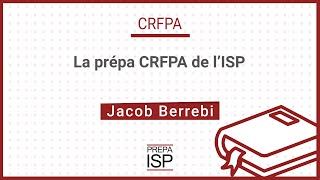 La prépa CRFPA de lISP 2022 [upl. by Pellegrini]