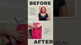 Before and after overtone conditioner heven pinkhair [upl. by Okir]