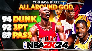 94 DUNK  92 3PT  89 PASS quotALL AROUND GODquot is THE BEST POINT GUARD BUILD in NBA 2K24 NEXT GEN [upl. by Glantz938]